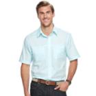 Big & Tall Izod Regular-fit Textured Chambray Button-down Shirt, Men's, Size: L Tall, Blue