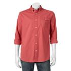 Men's Sonoma Goods For Life&trade; Flexwear Modern-fit Stretch 1-pocket Button-down Shirt, Size: Large, Med Pink