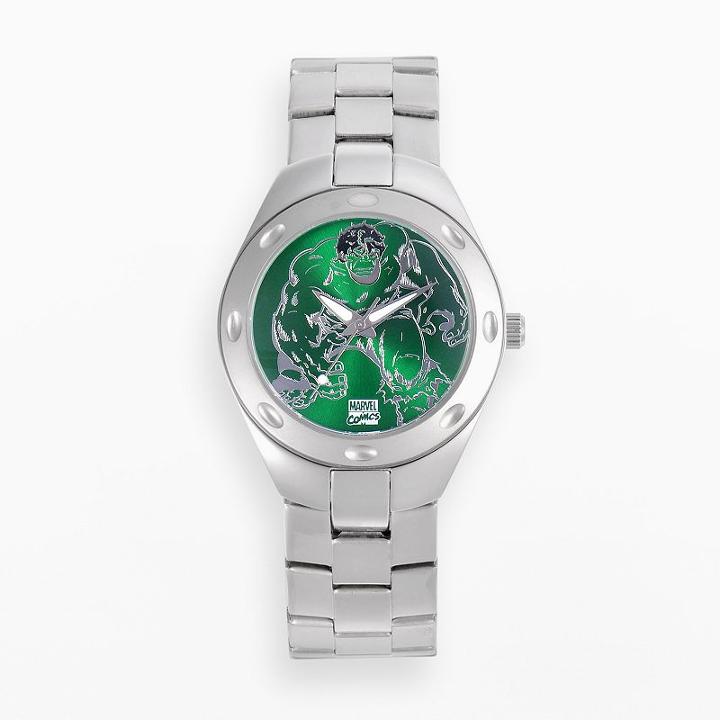Marvel Men's The Avengers Incredible Hulk Stainless Steel Watch, Grey