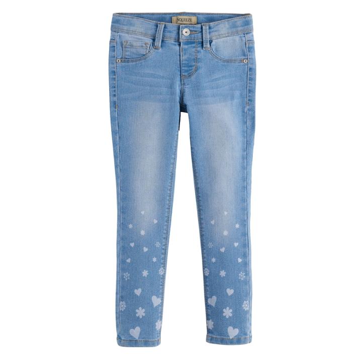 Girls 4-7 Sonoma Goods For Life&trade; Printed Skinny Jeggings, Size: 6, Blue