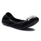 Candie's&reg; Cinema Women's Scrunch Ballet Flats, Size: Medium (7), Black