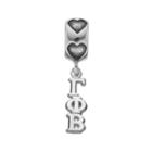 Logoart Sterling Silver Gamma Phi Beta Sorority Symbol Charm, Women's, Grey