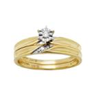 10k Gold Diamond Accent Engagement Ring Set, Women's, Size: 7, White