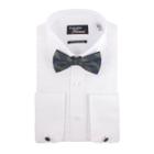 Men's Nick Dunn Fitted Easy-care Dress Shirt & Tie Set, Size: L-32/33, White