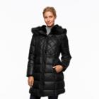 Women's Apt. 9&reg; Hooded Anorak Puffer Jacket, Size: Small, Black