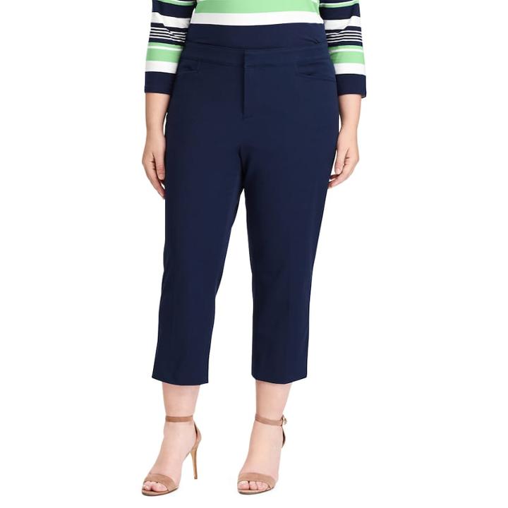 Plus Size Chaps Stretch Twill Capris, Women's, Size: 20 W, Blue