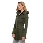 Women's Weathercast Hooded Performance Walker Rain Jacket, Size: Large, Green