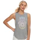 Juniors' Hamsa Hand Graphic Tank, Teens, Size: Xs, Gray Heather
