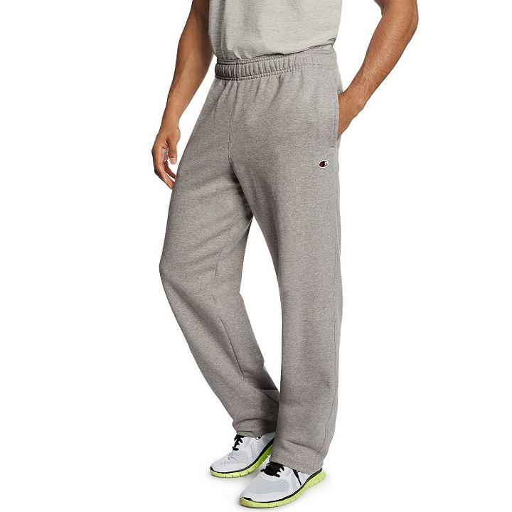 Men's Champion Powerblend Fleece Pants, Size: Medium, Dark Grey