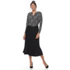 Women's Dana Buchman Princess Seam Midi Skirt, Size: Large, Black