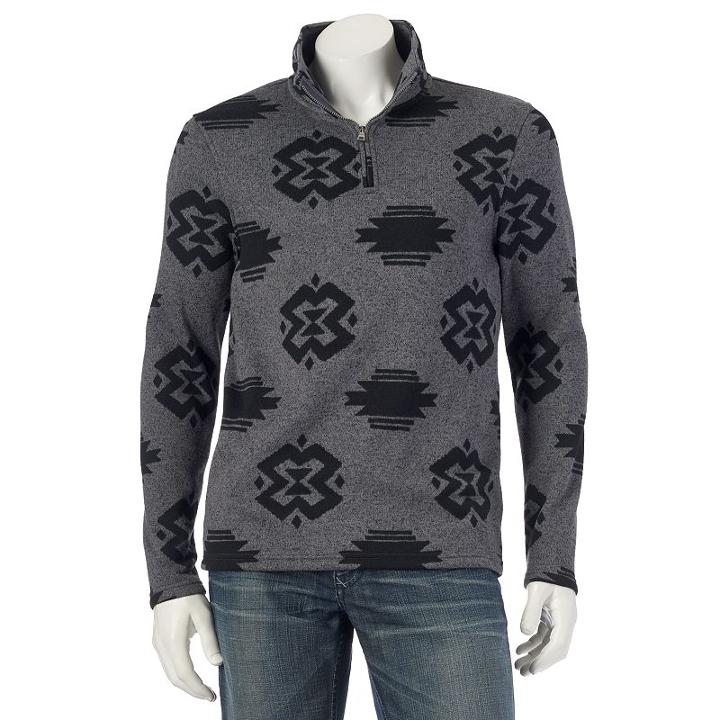 Men's Urban Pipeline Quarter-zip Fleece Sweater, Size: Small, Grey