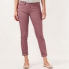 Women's Lc Lauren Conrad Cuffed Ankle Skinny Jeans, Size: 10, Med Purple