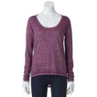 Juniors' Mudd&reg; Burnout High Low Tee, Girl's, Size: Medium, Med Purple