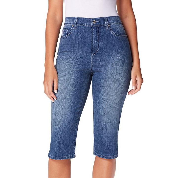 Women's Gloria Vanderbilt Amanda Skimmer Pants, Size: 16, Light Blue