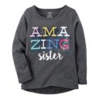 Girls 4-8 Carter's Amazing Sister Graphic Tee, Size: 8, Grey
