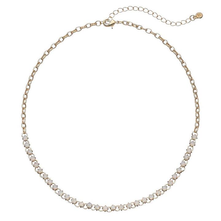 Lc Lauren Conrad Cup Chain Necklace, Women's, White