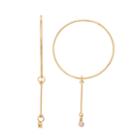 Lc Lauren Conrad Simulated Crystal Drop Nickel Free Hoop Earrings, Women's, Gold