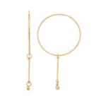Lc Lauren Conrad Simulated Crystal Drop Nickel Free Hoop Earrings, Women's, Gold