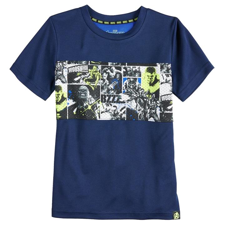 Boys 4-10 Marvel Hero Elite Series Avengers Infinity Wars Collection For Kohl's Surf The Web Active Tee, Size: 7, Light Blue