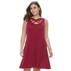 Plus Size Jennifer Lopez Strappy Fit & Flare Dress, Women's, Size: 1xl, Med Pink