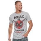 Men's Deadpool Merch In Training Tee, Size: Large, Med Grey