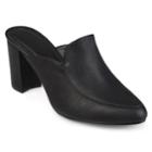 Journee Collection Trove Women's High Heel Mules, Size: Medium (9), Black