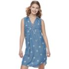 Juniors' So&reg; Dot Lace-up Chambray Shirt Dress, Teens, Size: Xl, Dark Blue