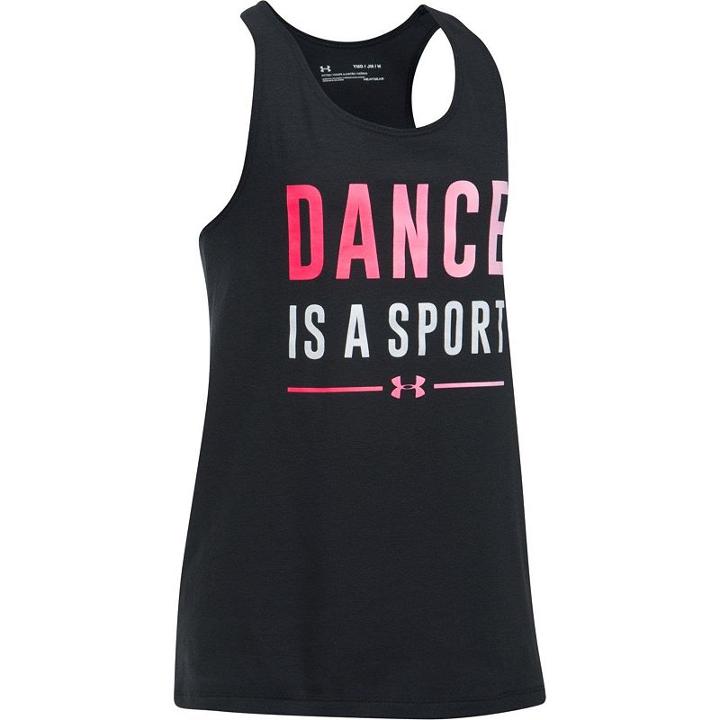 Girls 7-16 Under Armour Dance Is A Sport Tank Top, Size: Medium, Black