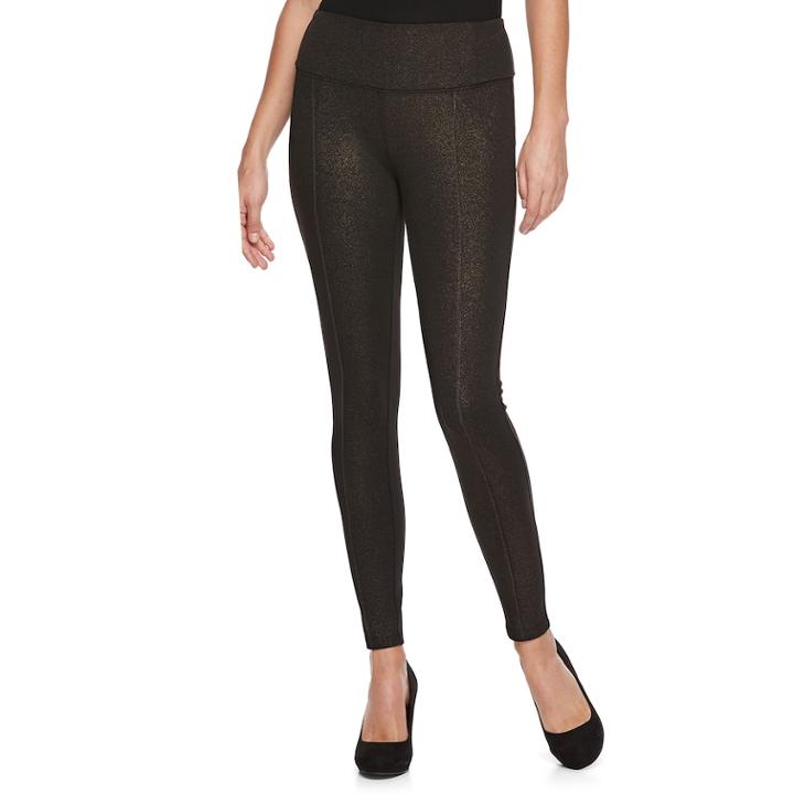 Women's Apt. 9&reg; Tummy Control Pull-on Leggings, Size: Medium, Med Yellow