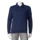 Big & Tall Croft & Barrow&reg; Fleece Quarter-zip Polo, Men's, Size: 3xl Tall, Blue