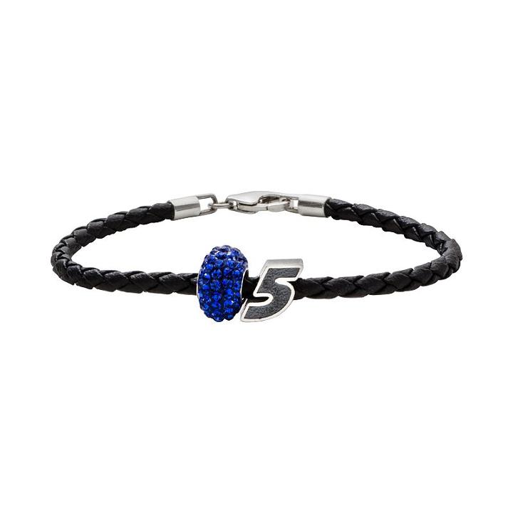 Insignia Collection Nascar Kasey Kahne Leather Bracelet And Bead Set, Women's, Size: 7.5, Blue