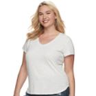 Juniors' Plus Size So&reg; Perfect Tee, Teens, Size: 1xl, Light Grey