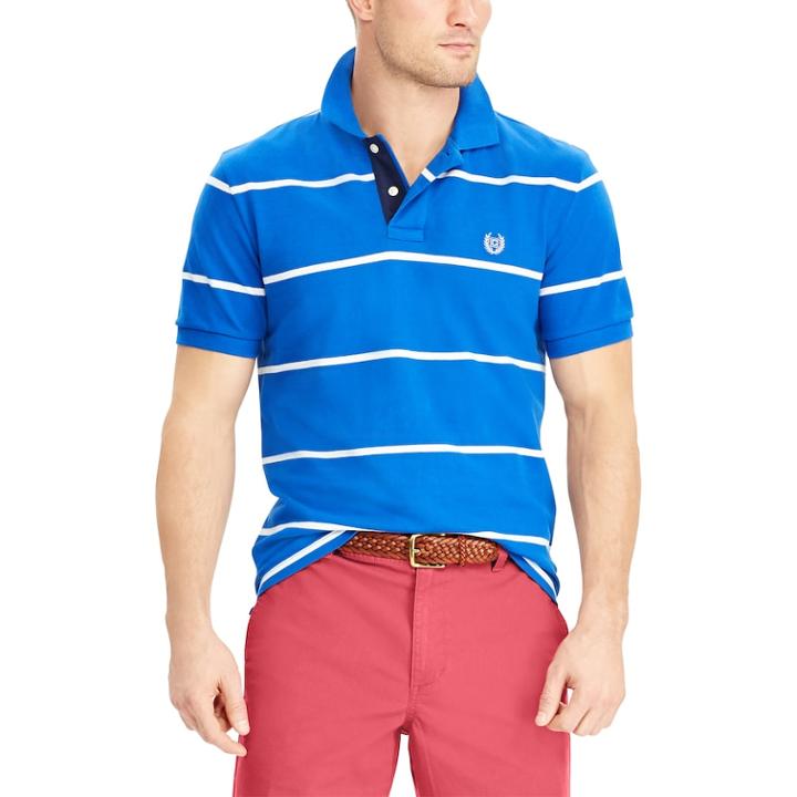 Men's Chaps Classic-fit Striped Polo, Size: Xl, Blue
