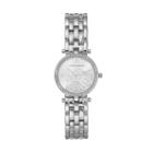 Laura Ashley Women's Crystal Floral Watch, Grey
