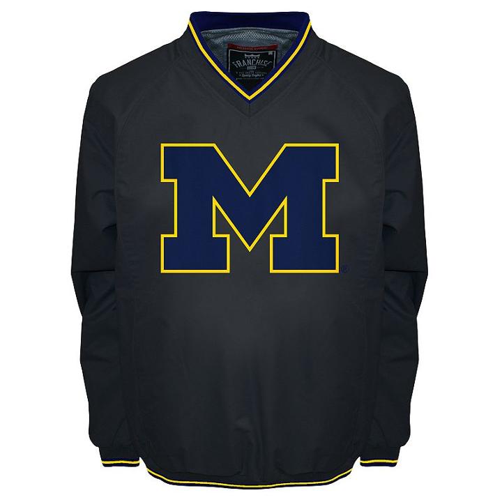 Men's Franchise Club Michigan Wolverines Elite Windshell Jacket, Size: Small, Black