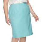 Plus Size Alfred Dunner Studio Skirt, Women's, Size: 22 W, Turquoise/blue (turq/aqua)