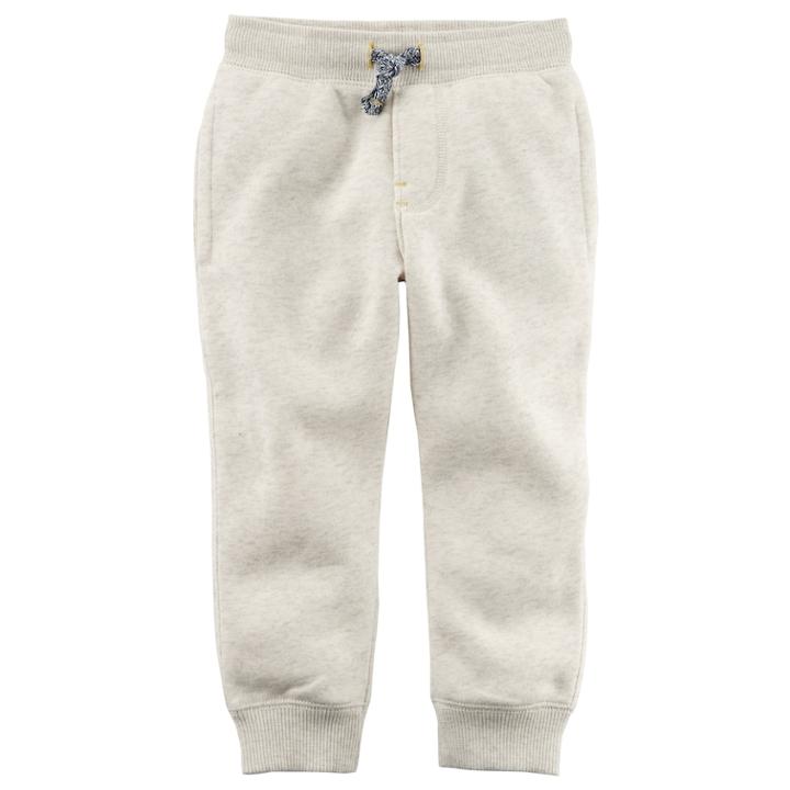 Boys 4-8 Carter's Fleece Pull On Jogger Pants, Size: 4, Light Grey