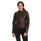Women's Excelled Leather Scuba Jacket, Size: Xl, Brown