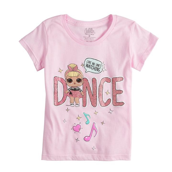Girls 7-16 L.o.l. Surprise! Dolls Dance Graphic Tee, Size: Xl, Light Pink