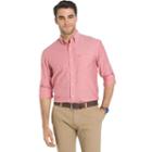 Men's Izod Saltwater Regular-fit Plaid Stretch Button-down Shirt, Size: Medium, Red
