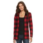 Women's Croft & Barrow&reg; Essential Print Cardigan, Size: Small, Med Red