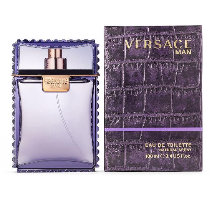 Versace Man Men's Cologne, Black/saffron