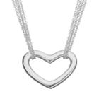 Sterling Silver Heart Link Multistrand Necklace, Women's, Size: 16