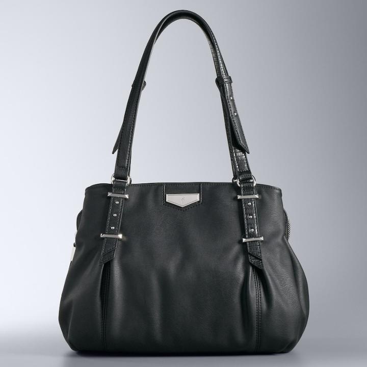 Simply Vera Vera Wang Ludlow Satchel, Women's, Black