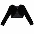 Girls 7-16 Iz Amy Byer Velvet Shrug, Size: Large, Black