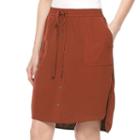 Women's Apt. 9&reg; Twill Skirt, Size: Medium, Med Brown