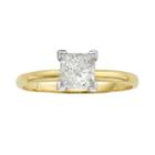 Igl Certified Princess-cut Diamond Solitaire Engagement Ring In 14k Gold (1 Ct. T.w.), Women's, Size: 5, White