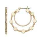 Dana Buchman Disc Double Hoop Earrings, Women's, Gold