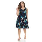 Plus Size Apt. 9&reg; Strappy V-back Dress, Women's, Size: 2xl, Black