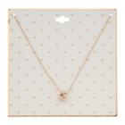 Rose Gold Tone Love Knot Pendant Necklace, Women's, Light Pink